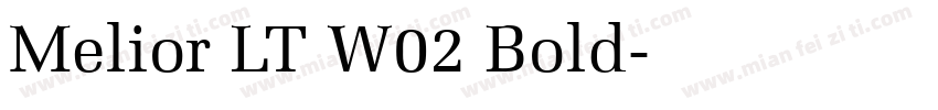 Melior LT W02 Bold字体转换